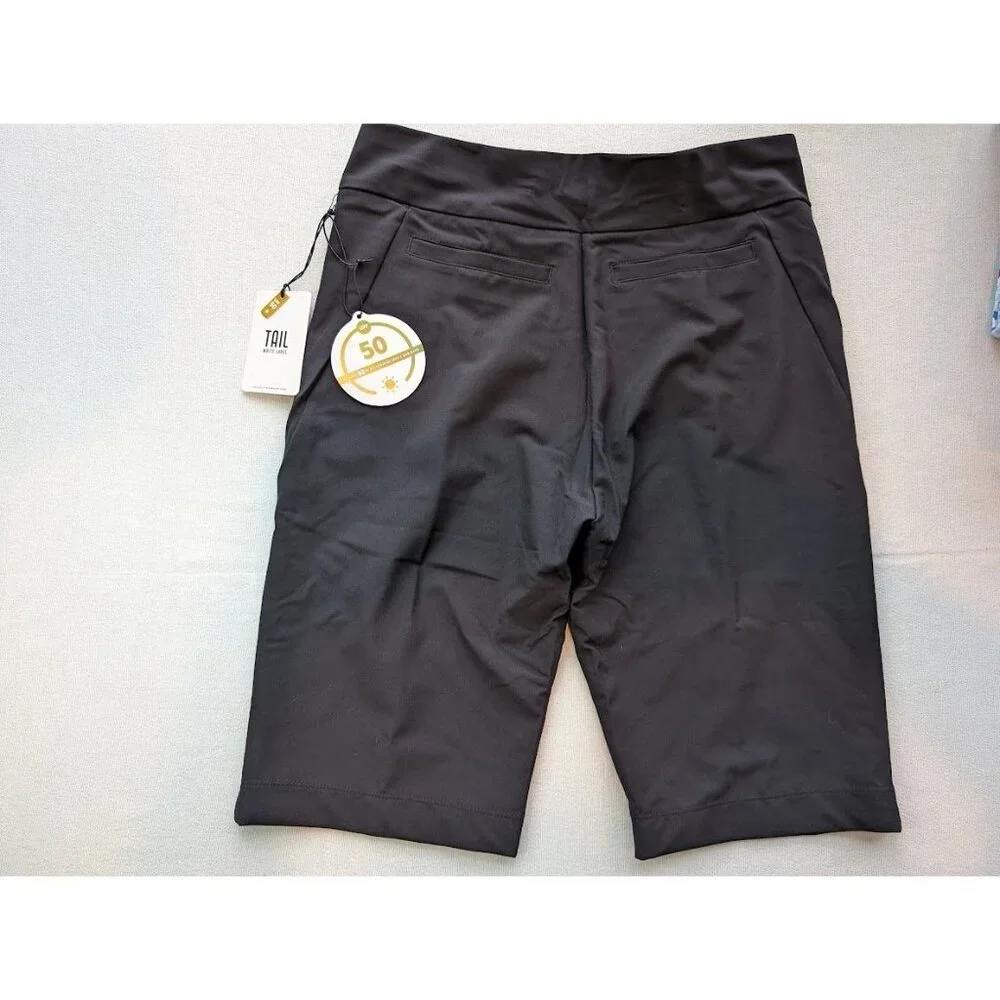 Tail Golf Shorts Womens Size 6  Zip Pockets Black Bermuda 11